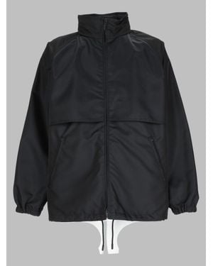 Saint Laurent Soft Tech Fabric Zip-Up Jacket For - Black