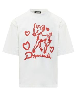 DSquared² Loose Fit Tee - White
