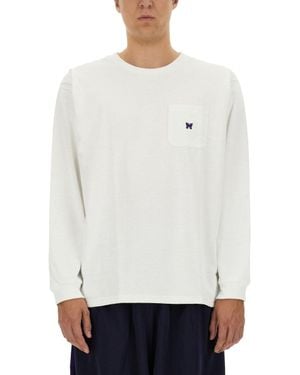 Needles T Shirt With Logo - White
