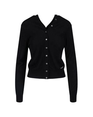 Alexander Wang Wool-Blend Sweater With Wool Trim - Black