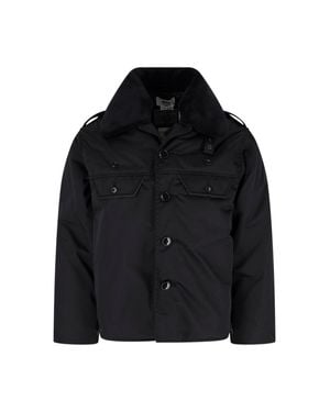 Junya Watanabe Fleece Collar Padded Jacket - Black