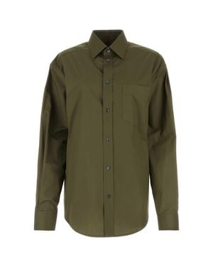 DARKPARK Army Poplin Anne Shirt - Green