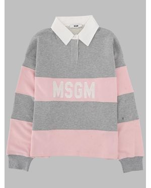 MSGM Girls 100% Cotton Sweatshirt - Gray