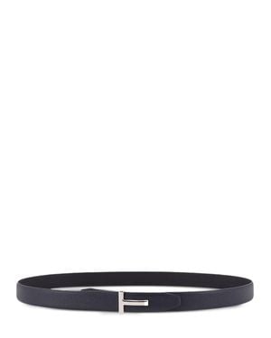 Tom Ford 100% Calf Leather Belt - White