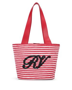 Roger Vivier Rv Straw Panier Small - Red