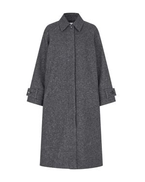 Samsøe & Samsøe Wool Blend Long Coat - Gray