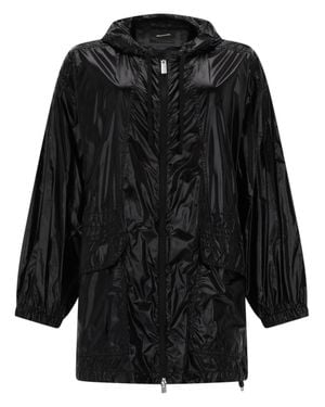 Laminar Hooded Lightweight Windbreaker Jacket - Black
