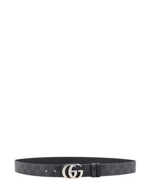 Gucci Gg Marmont Reversible Belt With Double G Buckle - White