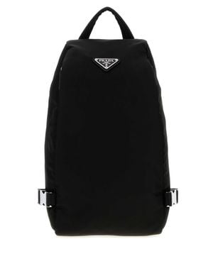 Prada Soft Fabric Mini Handbag - Black