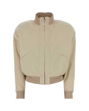 Gucci Zip Bomber Jacket - Natural