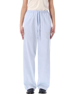 Loulou Kadala Paneled Satin Straight-Leg Pants - Blue