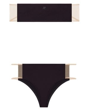 Courreges Sophisticated Illusion Bikini Set - Black