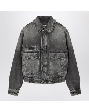 Versace Denim Blouson Jacket - Gray