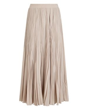 Weekend by Maxmara Long Pleated Skirt - Natural