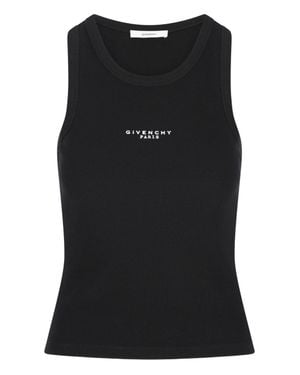 Givenchy Paris Cotton Tank Top - Black