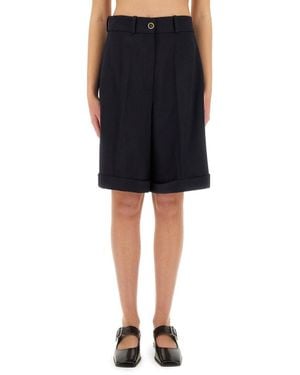 Patou Twill Bermuda Shorts - Black