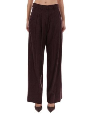 PT Torino Bordeaux Virgin Wool Pants - Multicolor