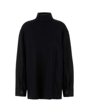 Jil Sander Wool Blend Blouse - Black