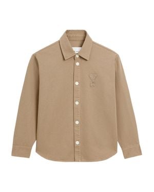 Ami Paris Knitted Adc Overshirt - Natural