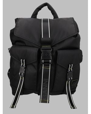 Ganni Canvas Backpack - Black
