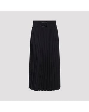 Sportmax Panteon Wool Midi Skirt - Black