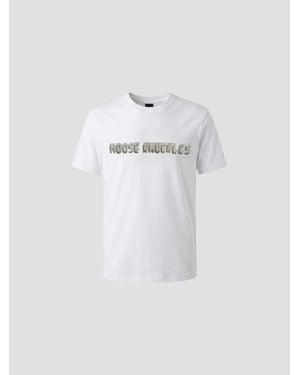 Moose Knuckles Mini Tee With A Cosmic Vibe - White