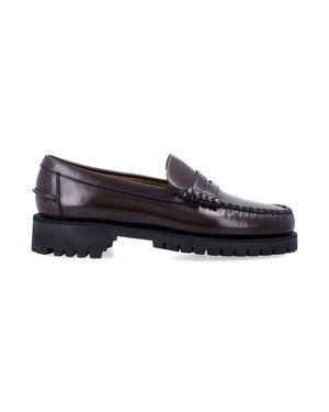 Sebago Hand-Stitched Beefroll Penny Loafers With Chunky Commando Sole - Black
