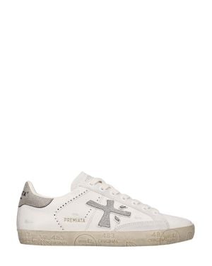Premiata Premium Calf Leather Sneakers - White