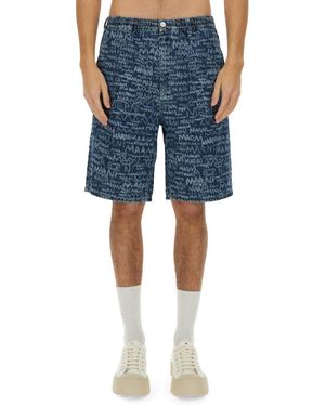 Marni Denim Mini Shorts - Blue