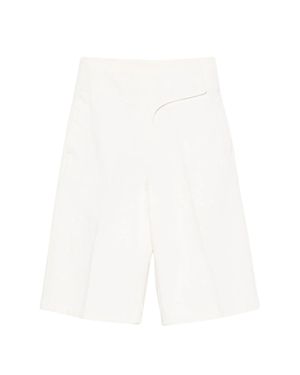 Ami Paris Cotton Bermuda Shorts - White