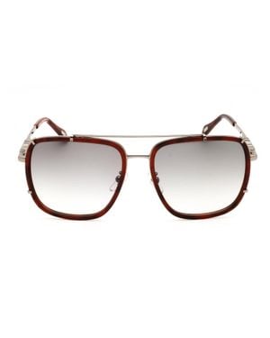 Just Cavalli Rectangular Mini Metal Sunglasses - Brown