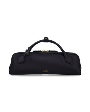 Alaïa Elegant Mini Satin Pochette With Double Zip Closure - Blue