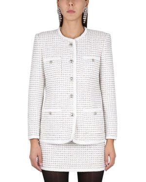 Alessandra Rich Tweed Jacket - White