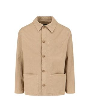 White Sand Light & Natural Cotton-Stretch Jacket
