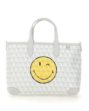 Anya Hindmarch I Am A Plastic Bag Xs Wink Zipped Cross-Body Tote - White