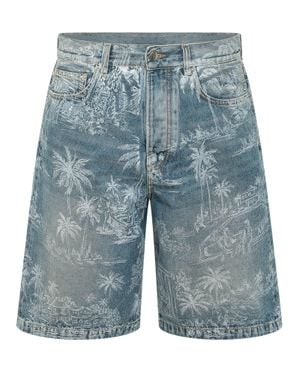 Amiri Artistic Mini Shorts For Summer 2025 - Blue