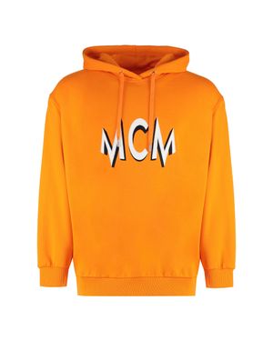 MCM Logo Hood Sweatshirts - Orange
