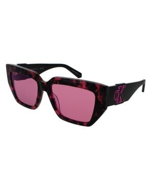 Calvin Klein Chic Acetate Mini Sunglasses - Red