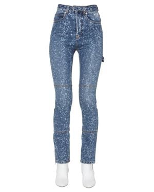 MSGM High-Waisted Skinny Fit Jeans - Blue