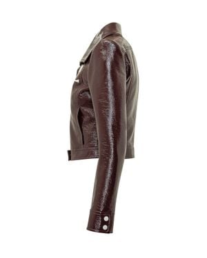 Courreges Cropped Logo Jacket By - Brown
