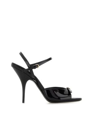 Miu Miu Leather Sandals - Black