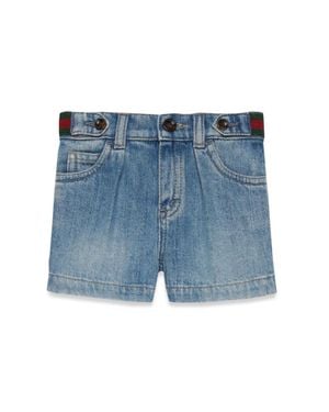 Gucci B Bermuda Organic Denim - Blue