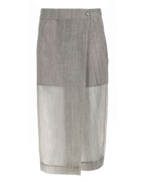THE GARMENT Midi Skirt "Delphi" - Gray
