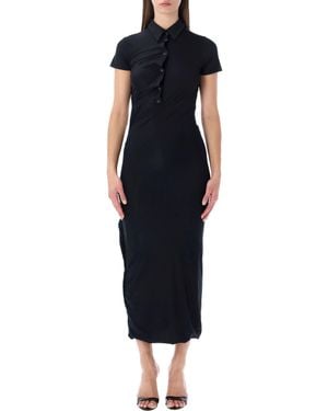 OTTOLINGER Twisted Polo Midi Dress - Black