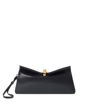 Jacquemus Valérie Leather Mini Clutch Handbag - Black