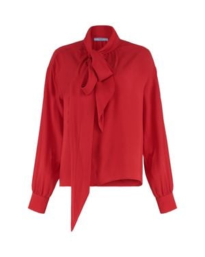 Prada Silk Blouse Top - Red