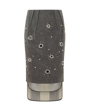 Des Phemmes Pencil Skirt - Gray