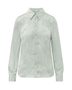 Calvin Klein Slim Fit Jacquard Floral Shirt - Green