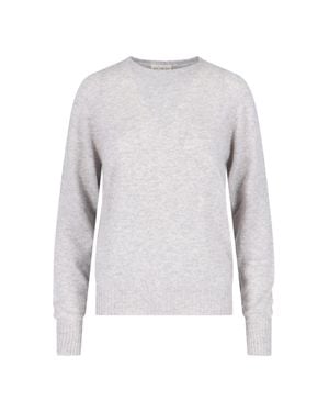 Ma'ry'ya 100% Cashmere Crewneck Sweater For - White