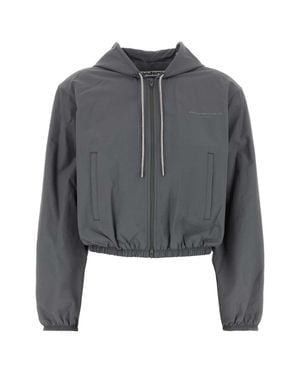 Alexander Wang Tech Fabric Sweatshirt With Lined Construction - Gray